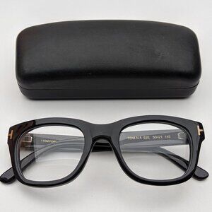 🕶️Made in Italy! Tom Ford N.5 62E Pol. Black Eyeglasses 50/21 145 | EUT313🕶️